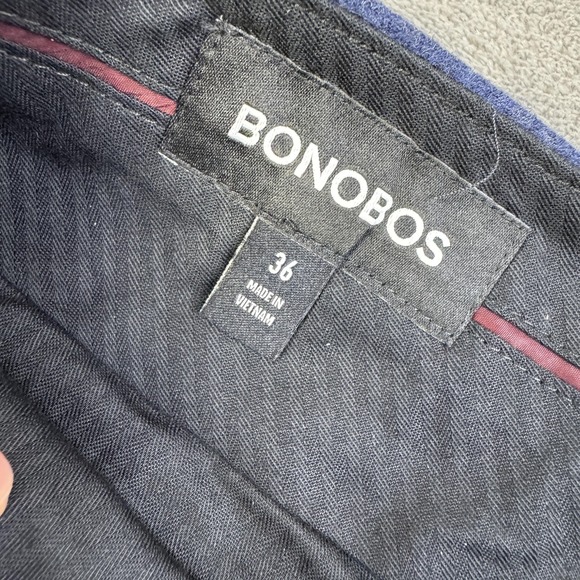 Bonobos Pants Mens 36x37 Heather Navy Slim Fit Italian Wool Dress Trousers‎ - Picture 6 of 16